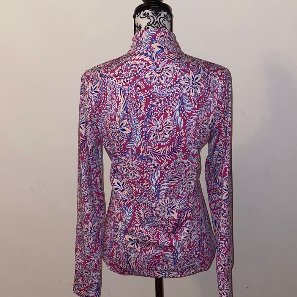Tommy Bahama Active Golf & Tennis Floral Long Sleeve Full Zip Jacket Size Medium - Picture 11 of 13